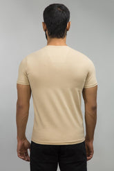 Beige Basic Tee JVN-SIG-D021